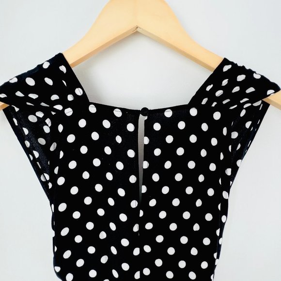 Kate Spade NWT Lia Dot Jumpsuit Wide Leg Black White Polka Dot Size 2 - Picture 7 of 11